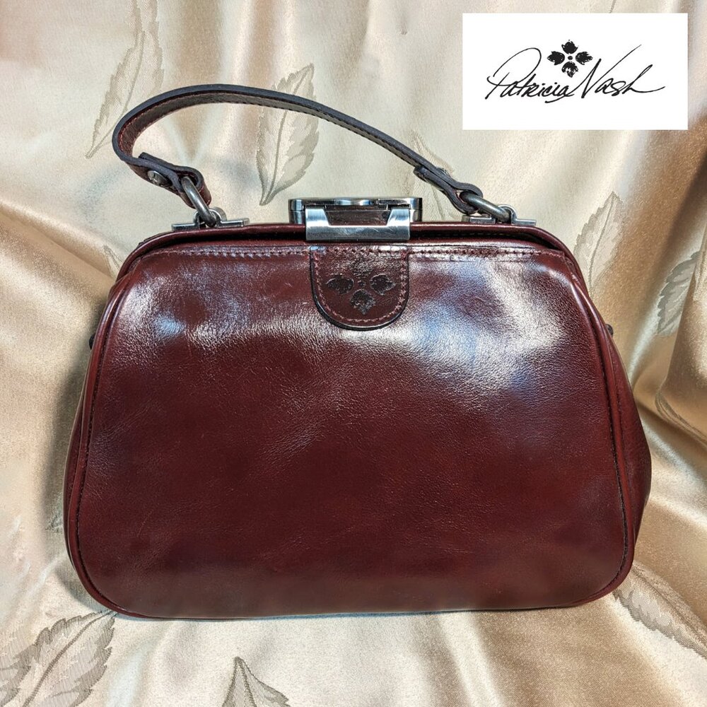 Patricia Nash Red Leather Top-Handle Crossbody Bag
